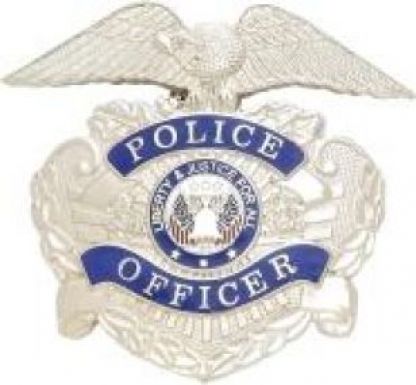 Generic "POLICE OFFICER" Metal Hat Badge